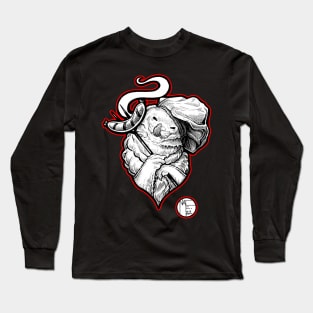 Ferret Chef Ferret - Red Outlined Version Long Sleeve T-Shirt